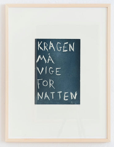 Svend-Allan Sørensen, KRAGEN MÅ VIGE FOR NATTEN, 2015