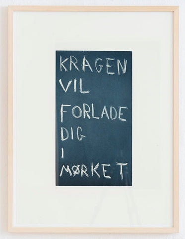 Svend-Allan Sørensen, KRAGEN VIL FORLADE DIG I MØRKET, 2015